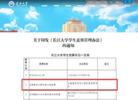 纳入长江大学C类学科竞赛