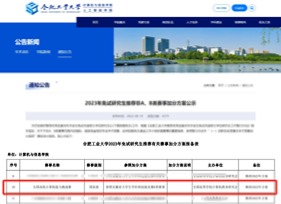 列入合肥工业大学免试研究生推荐国家级竞赛